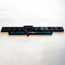 Emblema de Guardabarros 3D Black Diamond Horse para Muscle Cars_4