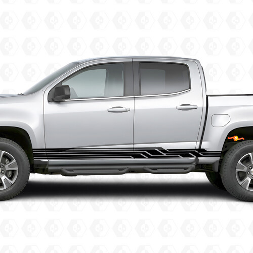 Tiras de vinilo angulares Lightning para puertas y paneles laterales para Chevrolet Colorado 2ª generación 2015-2022