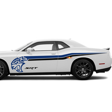 Dos colores SRT Hellcat Side Stripes calcomanías para Dodge Challenger o Charger
 2