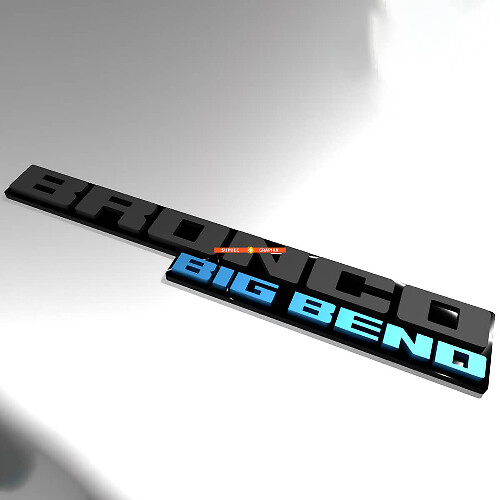 Insignias de Guardabarros Emblema de Portón Insignia 3D para Ford Bronco Big Bend