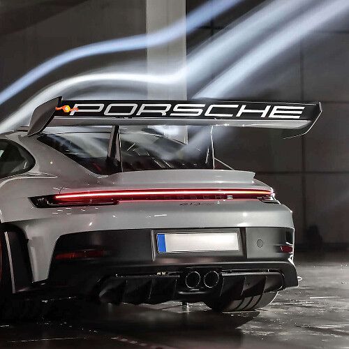 Calcomanía de vinilo para alerón trasero estilo Weissach para Porsche GT3 RS