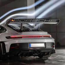 Calcomanía de vinilo para alerón trasero estilo Weissach para Porsche GT3 RS_2