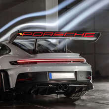 Calcomanía de vinilo para alerón trasero estilo Weissach para Porsche GT3 RS_3