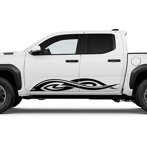 Calcomanías de paneles de rockero del lado tribal para Toyota Tacoma
