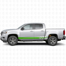 Vinilos a Rayas de Rayo a Cuadros para Puertas y Paneles Laterales para Chevrolet Colorado 2ª Gen 2015-2022_6