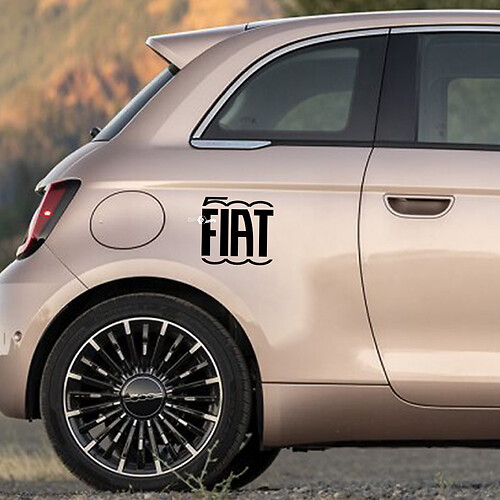 Calcomanía de vinilo con gráficos laterales para Fiat 500
