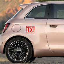 Calcomanía de texto personalizado Gráficos laterales para Fiat 500 2 3