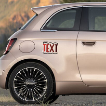 Calcomanía de texto personalizado Gráficos laterales para Fiat 500 2