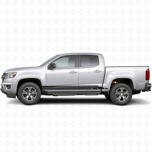 Vinilos en capas de franjas de puerta y faldón para Chevrolet Colorado 2ª generación 2015-2022_2