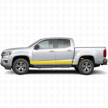 Vinilos en capas de franjas de puerta y faldón para Chevrolet Colorado 2ª generación 2015-2022_3