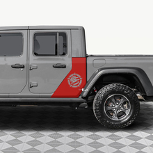 Calcomanía de vinilo para las puertas traseras laterales con la bandera de estrella militar de EE. UU. para Jeep Gladiator 3.
 2