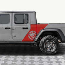 Kit de pegatinas laterales de vinilo con bandera de EE.UU. Military Star para Jeep Gladiator_2