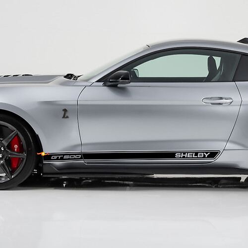 Calcomanías de panel lateral GT500 Shelby para Ford Mustang 2
 1