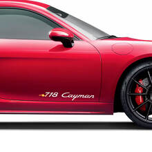 Kit de rayas laterales Porsche 718 Cayman - Calcomanía adhesiva
 2
