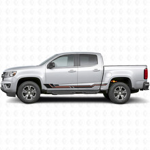 Vinilos paralelos de acento para puertas y paneles laterales para Chevrolet Colorado 2ª generación 2015-2022_2
