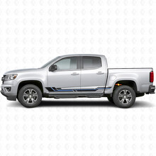 Vinilos paralelos de acento para puertas y paneles laterales para Chevrolet Colorado 2ª generación 2015-2022_3