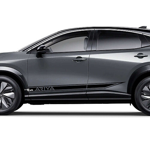 Calcomanía de gráficos con franjas de acento y logotipo de carreras afiladas para Nissan ARIYA