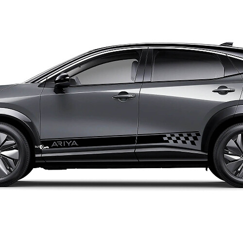 Kit de calcomanías gráficas a cuadros para los laterales para Nissan ARIYA
