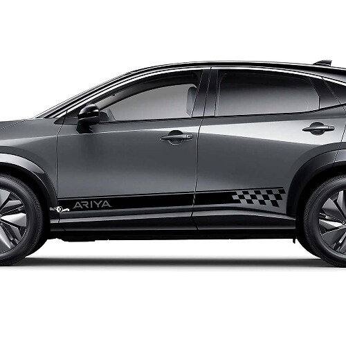 Kit de calcomanías gráficas a cuadros para los laterales para Nissan ARIYA
