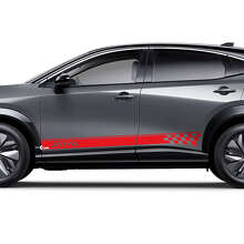 Pegatinas de franjas acento con logo de carreras de cuadros para Nissan ARIYA 3