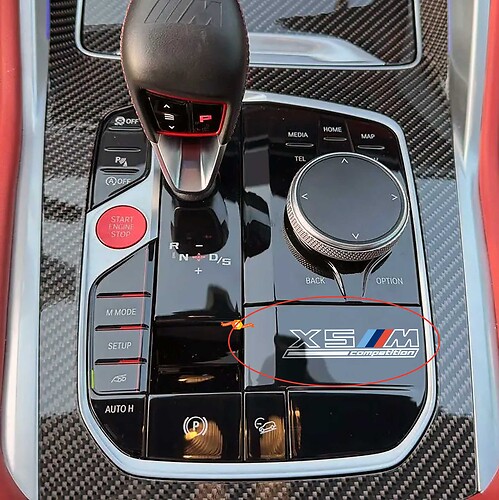 Pegatina de vinilo para panel de control central X5M o X6M para la serie BMW X