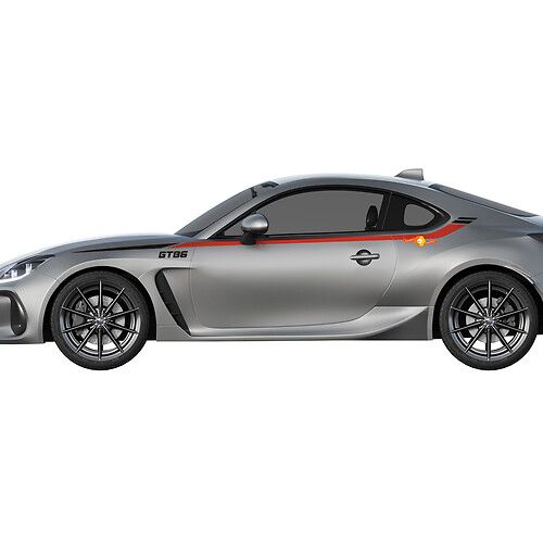 Par de calcomanías de vinilo con rayas de carreras para Toyota TRD GT86
