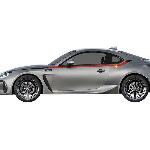Calcomanía de vinilo lateral con franjas de competición para Toyota GR86