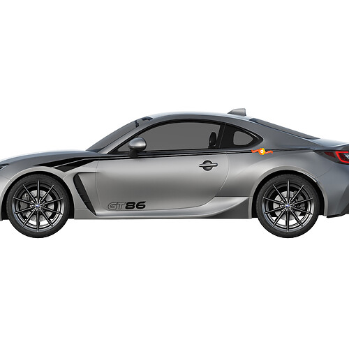 Par de rayas de acento de carreras, calcomanías de vinilo para Toyota TRD GT86

