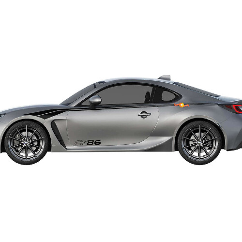 Kit de pegatinas laterales de vinilo con rayas curvas para carreras para Toyota GT86