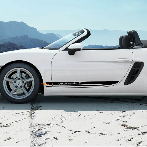 Kit de rayas laterales para Porsche 718 Cayman Boxter T - Calcomanía adhesiva
