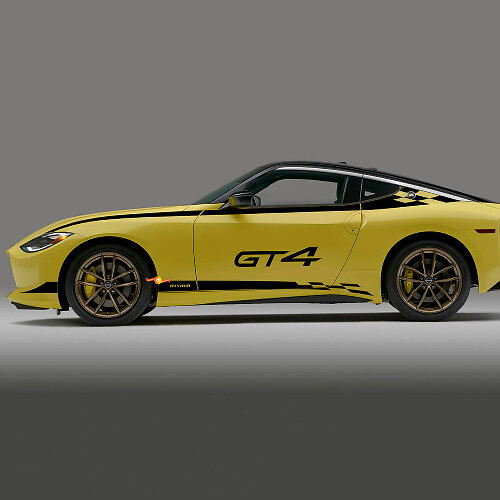 Kit completo de calcomanías de rayas a cuadros laterales Nismo para Nissan Z GT4
 1