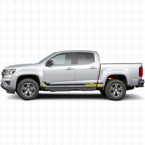 Tiras de Vinilo para Puertas y Paneles Laterales Racing Line para Chevrolet Colorado 2ª Generación 2015-2022