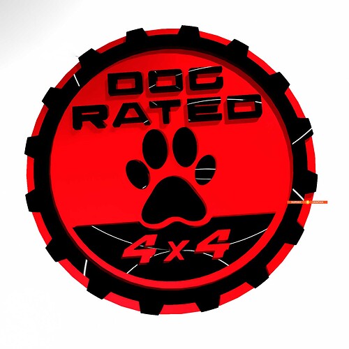 Emblema de la pata de perro de edición clasificada para guardabarros y portón trasero - Emblema en 3D
