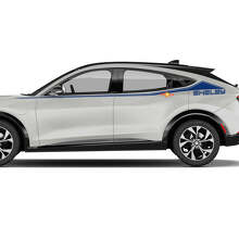 Par de franjas de acento Shelby para puerta lateral, calcomanías de vinilo para Ford Mustang MACH-E
 3