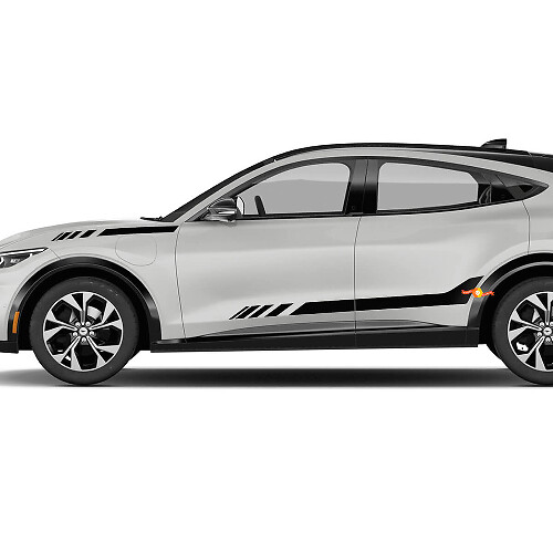 Calcomanías de vinilo para franjas de acento en la puerta lateral para Ford Mustang MACH-E
