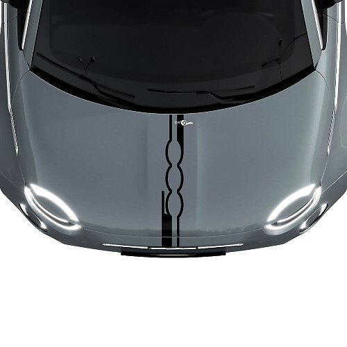 500 Calcomanías de Rayas para Capó para Fiat 500
