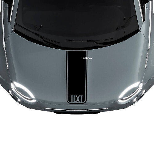 Calcomanía personalizada central para capó con franjas gráficas para Fiat 500