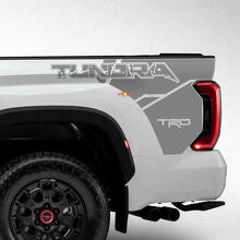 Calcomanía de franjas laterales con letras Tundra TRD para Toyota Tundra TRD 2