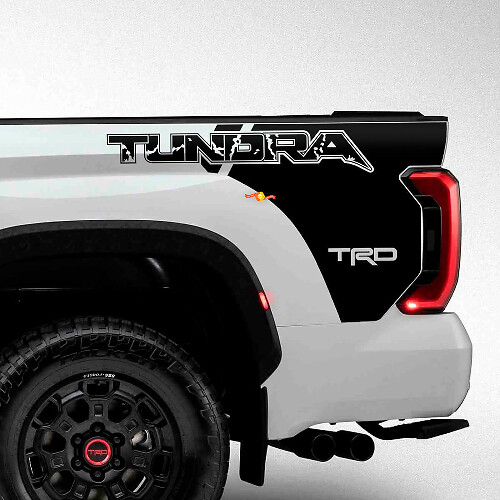 Calcomanía de vinilo con letras TRD para la caja de la Toyota Tundra