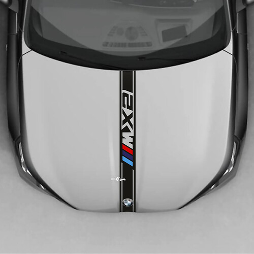 BMW X2 U10 Franja a Cuadros para Capó - Calcomanía de Vinilo M Performance

