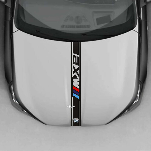 Adhesivo de vinilo con franja para capó M Performance para BMW X2 U10_1
