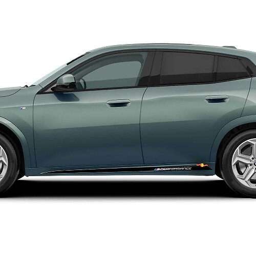Calcomanías de vinilo con diseño de faldón lateral estilo M Performance para BMW X2 U10