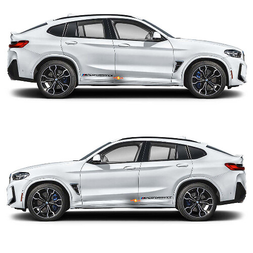 2x Calcomanía adhesiva de vinilo M Performance para BMW X4M
