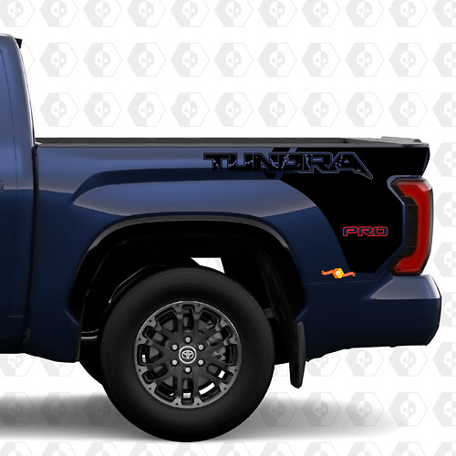 Calcomanía de estilo Raptor para el lateral de la caja de la cama para Toyota Tundra TRD PRO
