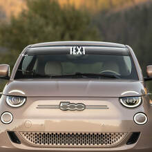 Texto Personalizado Frontal Vinilo con Bandera de Italia para Parabrisas para Fiat 500 2