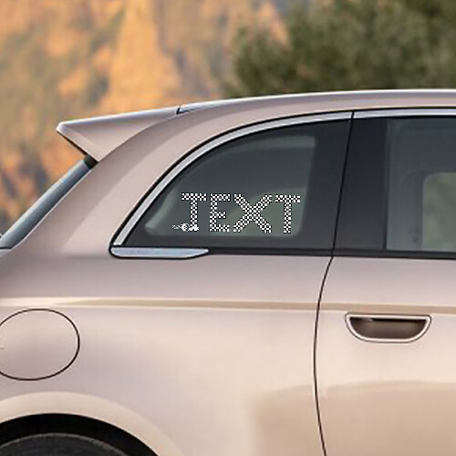 Calcomanía personalizada con texto de bandera a cuadros para gráficos laterales de Fiat 500