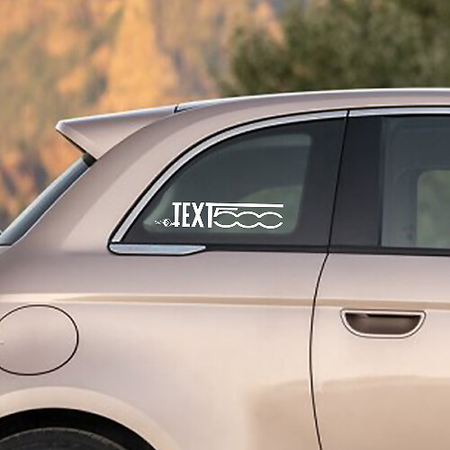 Calcomanía adhesiva para ventana lateral Gráficos laterales para Fiat 500
