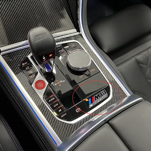 Calcomanía de vinilo con el emblema M Calcomanía M8 Competition para la unidad del panel de control central
