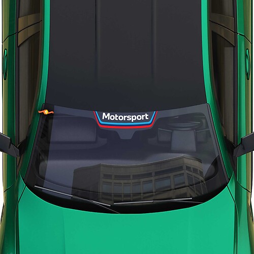 Calcomanía de rayas Motorsport M para parabrisas, compatible con la serie G de BMW
