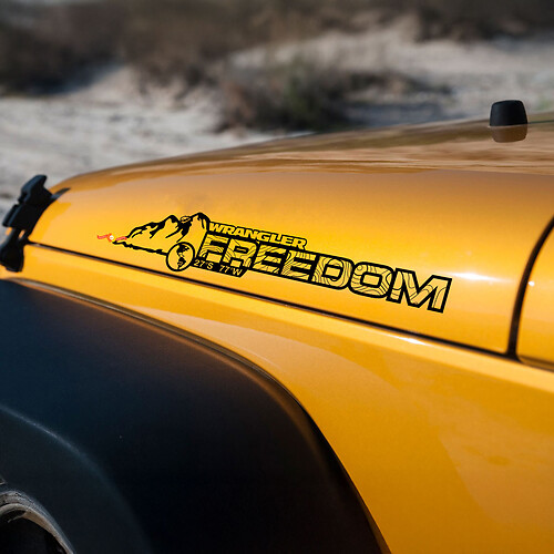 Texto personalizado y coordenadas Calcomanía de capó de Jeep Wrangler de montaña rubicon sahara JL JK CJ TJ YJ
